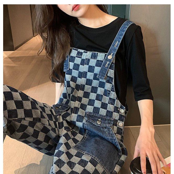 高評価なギフト デニムパンツ コーデ デニム 50代 40代 30代 代 サロペット レディース サロペットパンツ 市松模様 秋 夏服 春 カジュアル 女性 ファッション 長袖 サイズ S Dev Jlstudios Square5 Com