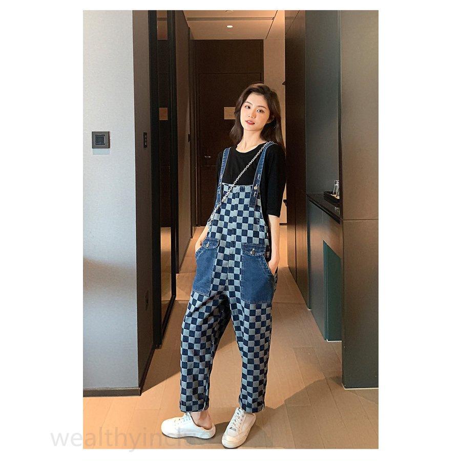 高評価なギフト デニムパンツ コーデ デニム 50代 40代 30代 代 サロペット レディース サロペットパンツ 市松模様 秋 夏服 春 カジュアル 女性 ファッション 長袖 サイズ S Dev Jlstudios Square5 Com