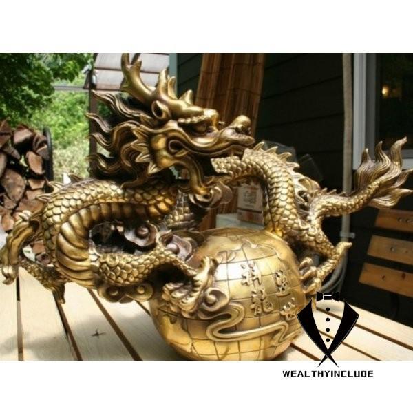 開運 龍 龍神 龍置き物 【真鍮製】特大