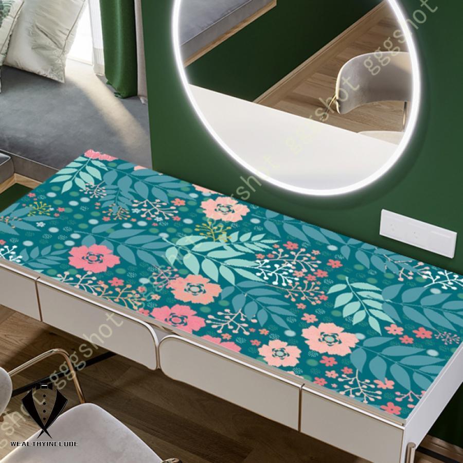 鏡台 ドレッサー テーブルクロス ビニール PVC製 テーブルカバー 北欧風 防水 防油 耐熱 ダイビングテーブル キッチン 拭きやすい 防傷