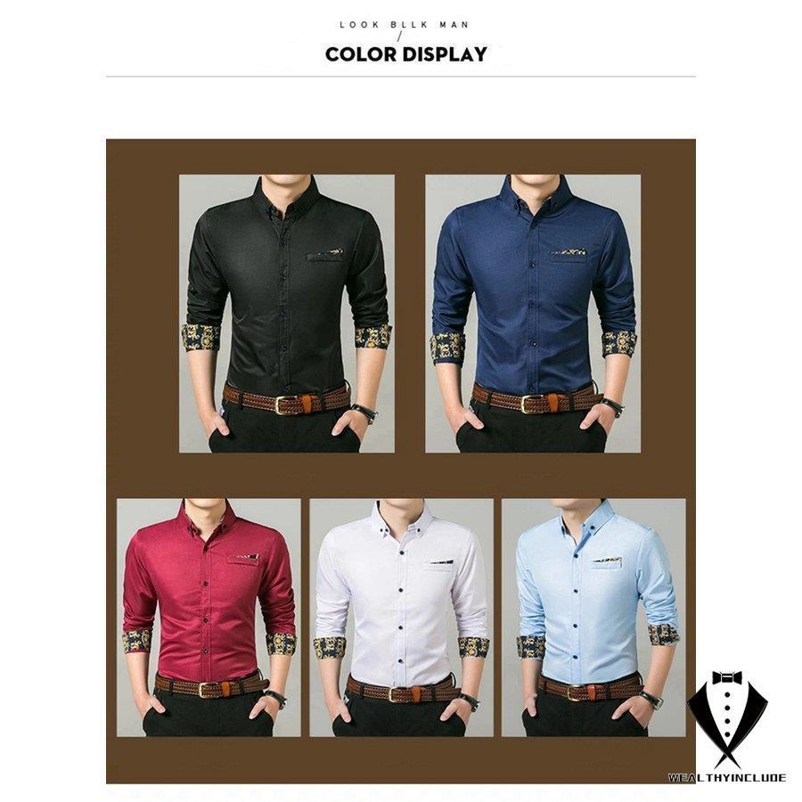 ワイシャツ Yシャツ シャツ 切り替え メンズ ビジネス 無地 長袖 無地 花柄 トップス レギュラーカラー 薄手 スリム ファッション かっこいい Q426 Topsman47 ウェルシーインクルード 通販 Yahoo ショッピング