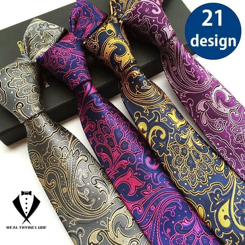 ネクタイ レギュラータイ メンズ 男性用 紳士用 8cm幅 ペイズリー柄 柄物 花柄 フラワー リーフ ビジネス 通勤 オフィス スーツ おしゃれ か :q815-mencap527:ウェルシーインクルード 通販 ネクタイ ペイズリー 紫
