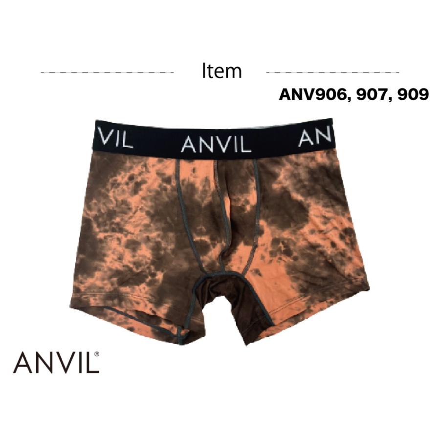 ANVIL アンビル アンダーウェア タイダイ ボクサー パンツ トランクス ベルト幅 44mm 7パターン 3サイズ M~XL ANV906 907 909｜wearthesound｜10