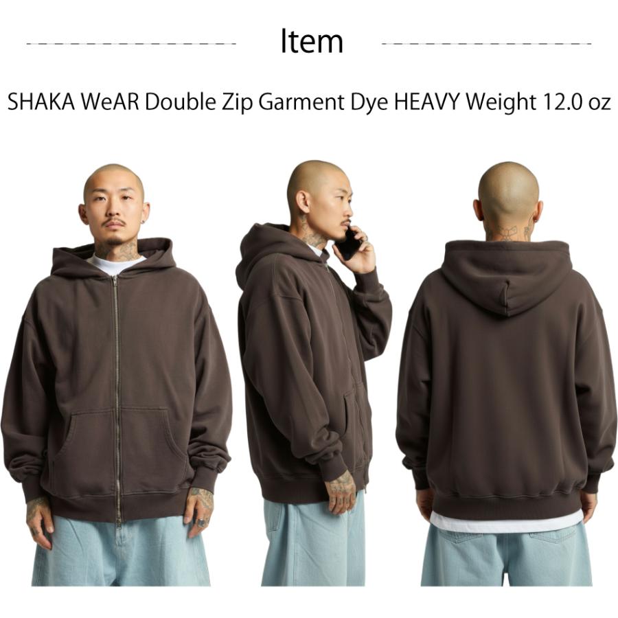SHAKA WEAR グレー ジップアップパーカー　M SHAKA WeAR（シャカウェア） パーカー ジップアップ 無地 フーディー