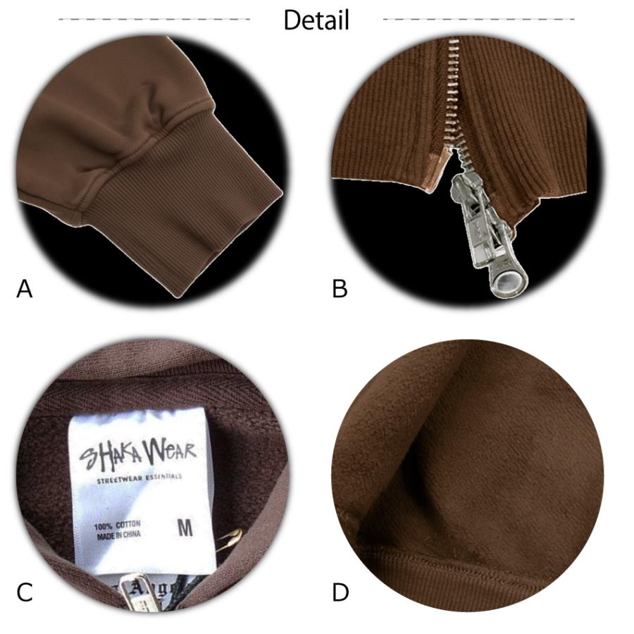 SHAKA WeAR（シャカウェア） 後染め ダブルジップアップ パーカー