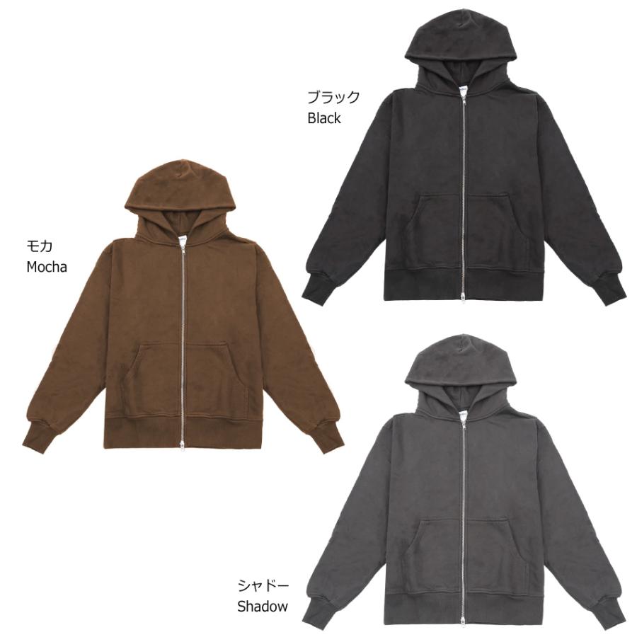 SHAKA WeAR（シャカウェア） 後染め ダブルジップアップ パーカー