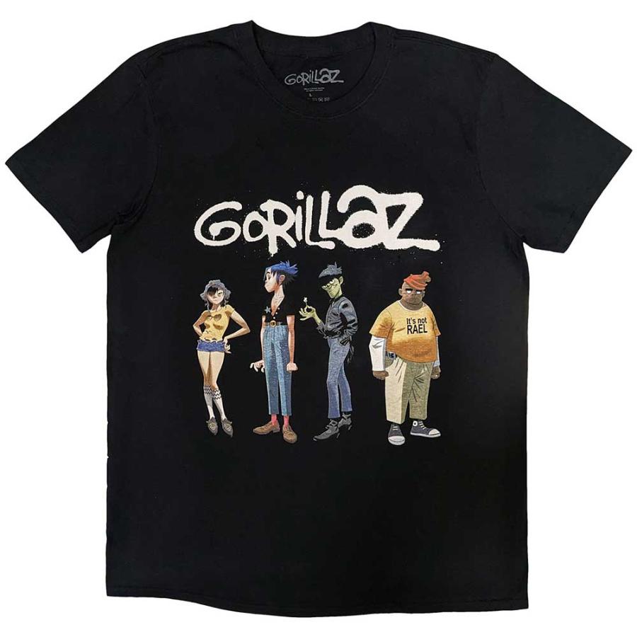 ROCK OFF 【公式新品】GORILLAZ - SPRAY LOGO GROUP ゴリラズTシャツ