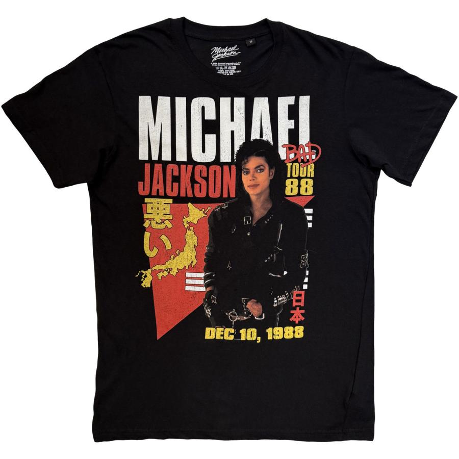 新品未使用　マイケルジャクソン　ジャパンツアーBAD88 Tシャツ ROCK OFF 【公式新品】 MICHAEL JACKSON - BAD TOUR '88 TOKYO BLACK