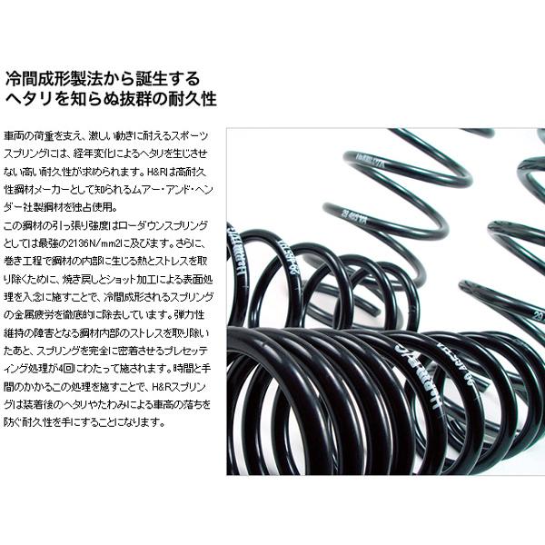 H&R - H\u0026R ダウンサス ロアVer. アウディ A3 運動競技うしろ側 8P 6気筒車用 2004- 貨物輸送無料