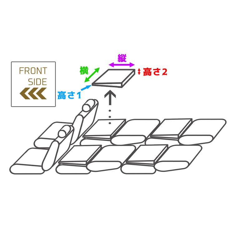 すきまクッション ミツビシ デリカ D:5 CV5W 2・3列使用 4個セット  車中泊 マット 車中泊用マット 車中泊グッズ シートフラットマット｜web-cocoon｜18