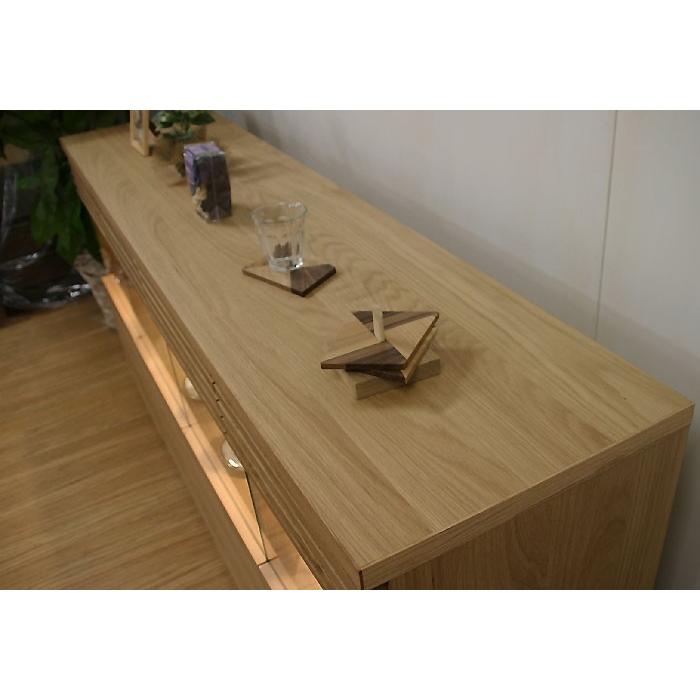 180リビングコレクションサイドボード 天然木ホワイトオーク LEDダウン