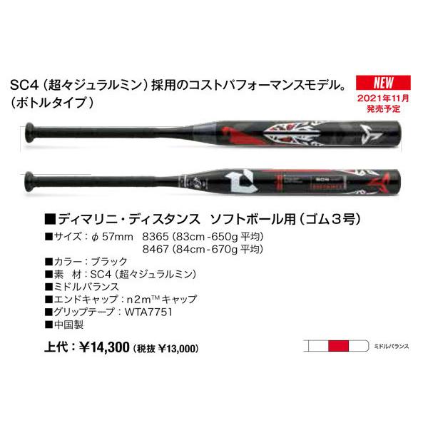 Wilson 2022ディマリニ・ディスタンス ソフトボール用(ゴム3号
