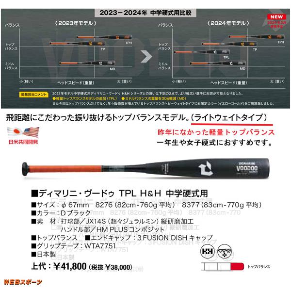 Wilson 2024ディマリニ・ヴードゥ TPL H&H 中学硬式用バット Wilson 2024ディマリニ・ヴードゥ TPL H&H 中学硬式用バット