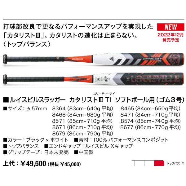 ルイスビルスラッガー 2023ルイスビルスラッガー カタリスト3TI ルイスビルスラッガー 2023ルイスビルスラッガー カタリスト3TI