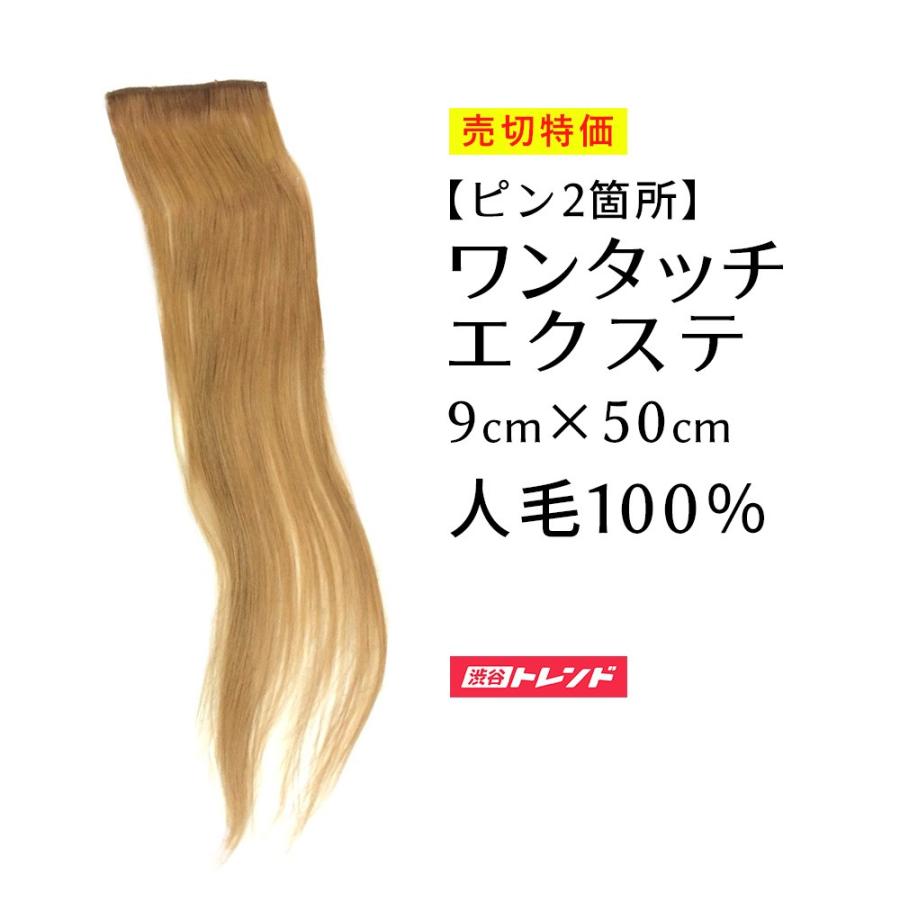 ワンタッチ エクステ 襟足ウィッグ セルフ 人毛 100 ストレート 幅9cm 長さ50cm St 渋谷トレンド Yahoo 店 通販 Yahoo ショッピング