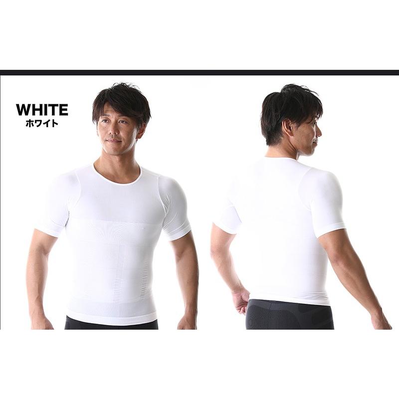 加圧シャツ 加圧インナー コンプレッションウェア 補正下着 ダイエット 半袖 メンズ 加圧 Tシャツ 加圧ウェア アンダーウェア 着圧 ねこ背｜web-store｜08