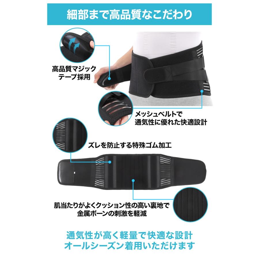 グレー コルセット 腰痛サポート 腰痛ベルト 腰サポーター 腰用 サポートベルト コルセット 腰