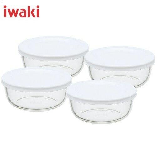 ランキング総合1位 Iwaki イワキ 保存容器 パックぼうる 400ml Kbc4140 W1 4点セット 電子レンジ対応 耐熱ガラス Agcテクノグラス 丸型 送料無料 一部地域を除く