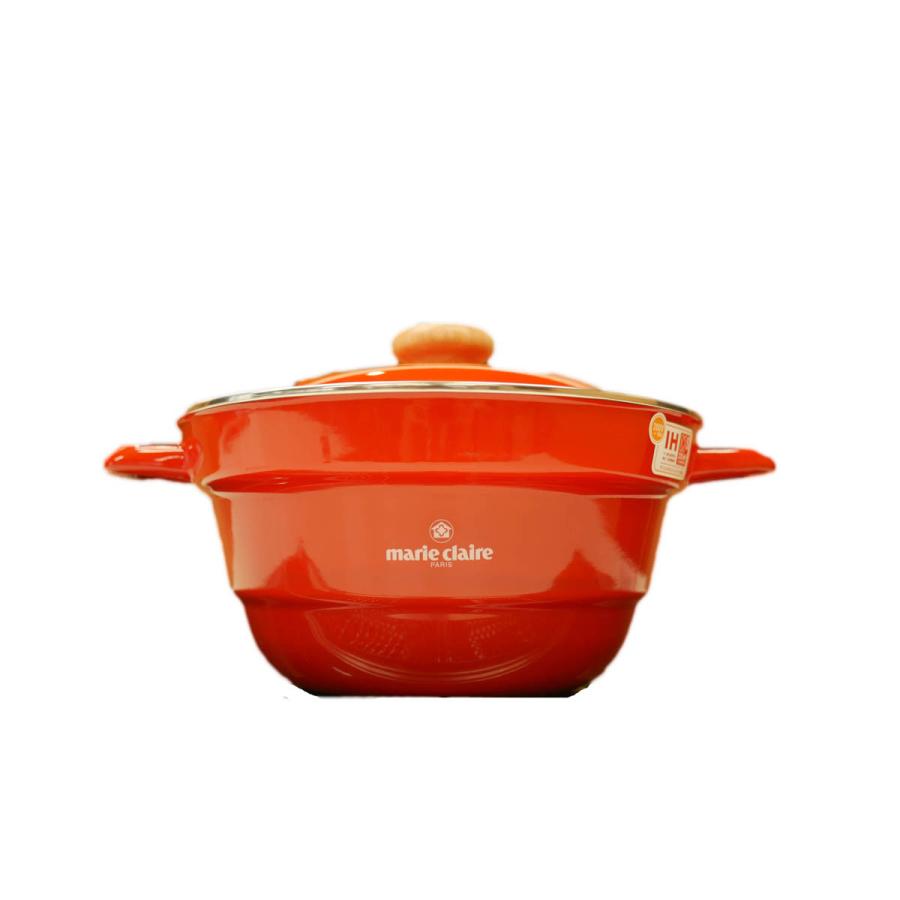 富士ホーロー マリ クレール ホーロー多機能鍋 オールインワン27cm 5 4l スノコ付き レッド Mcc 27fw 沖縄 離島は除く のり子の部屋 Paypayモール店 通販 Paypayモール