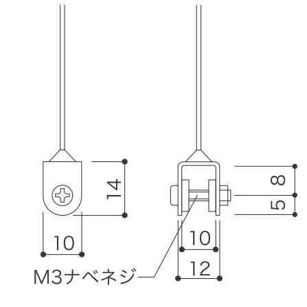 アラカワ ワイヤーシステム パネル吊り金具付きワイヤーＡ-01｜web-takigawa｜03
