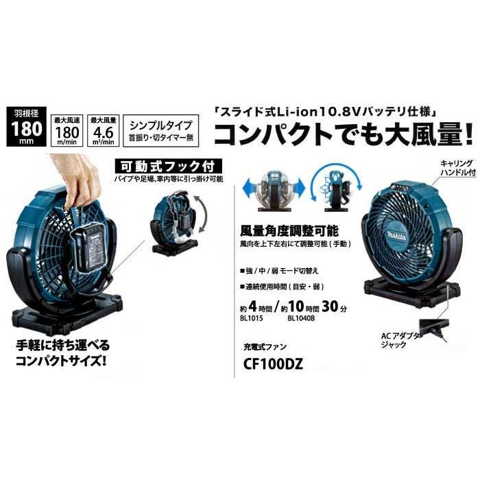 充電式ファン(扇風機)CF100｜web-takigawa｜03