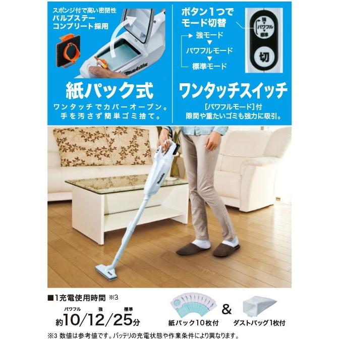 マキタコードレス充電式クリーナー(紙パック式掃除機) CL107D マキタコードレス充電式クリーナー(紙パック式掃除機) CL107D