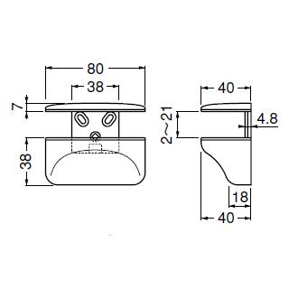 棚受け金具(壁収納)棚ブラケットD型シルバー : webショップ TAKIGAWA