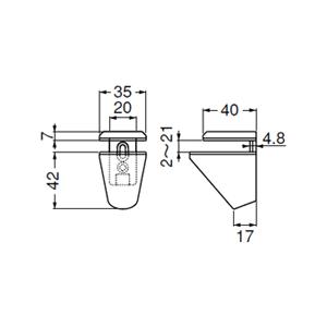 棚受け金具(壁収納)棚ブラケットN型白・つや消し黒｜web-takigawa｜03