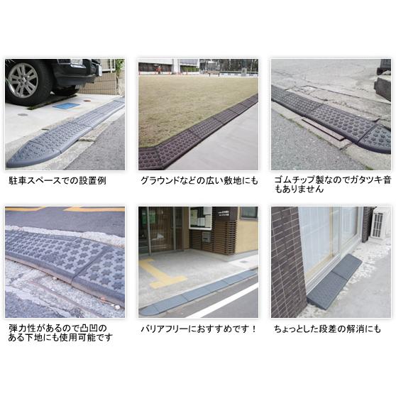 ☆もまき☆　段差解消スロープ　その他　オーダー品　４点セット キャスター付き段差解消スロープ 『段楽』 無段階調節H100mm