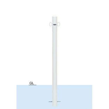 車止め ポール 帝金 teikin バリカー ピラー型 スチール(鉄)製固定式