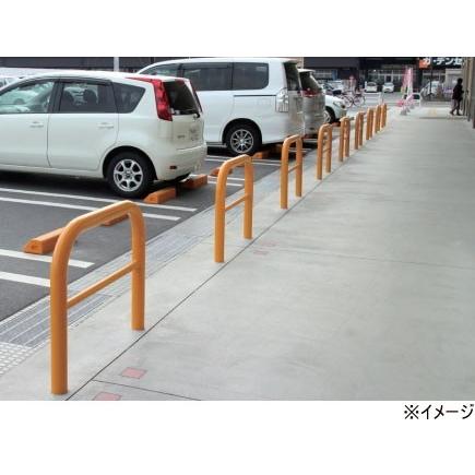 車止めポール帝金バリカー横型スチール(鉄)製固定式82A-10 : web 