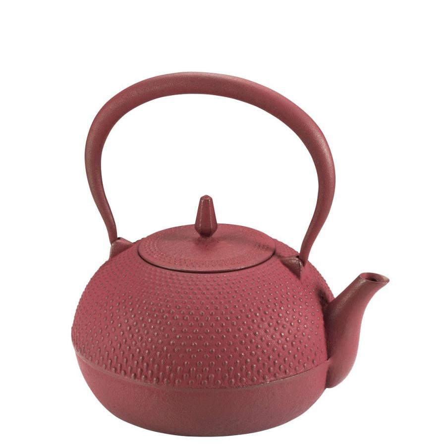 南部鉄器:小鉄瓶 南部鉄器 小鉄瓶 急須 | アラレ 0.5L | 紅 | 及富