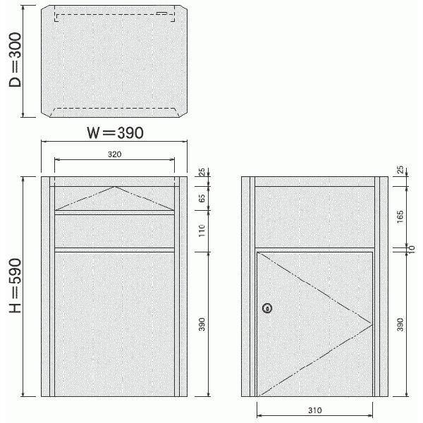 郵便受け】大型ステンレスポスト No.667 : webショップ TAKIGAWA