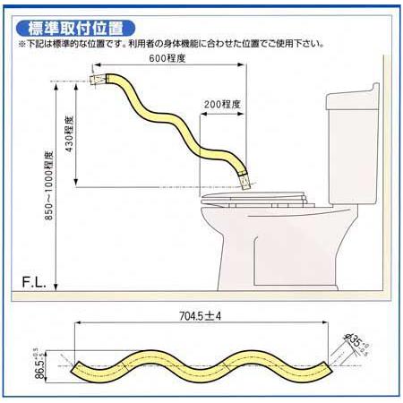補助手すり 波形手すりクネット T St Mrk19s Webショップ Takigawa 通販 Yahoo ショッピング