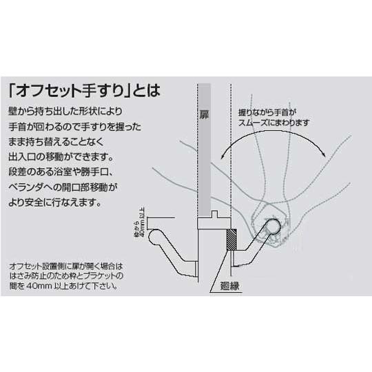 爆買 オフセット型手すり(ソフトアクア浴室用) 60cm : webショップ
