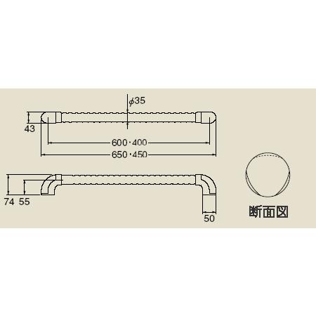 住宅用木製手すり トリプルディンプル手すり I型 40cm : web 住宅用木製手すり トリプルディンプル手すり I型 40cm : web