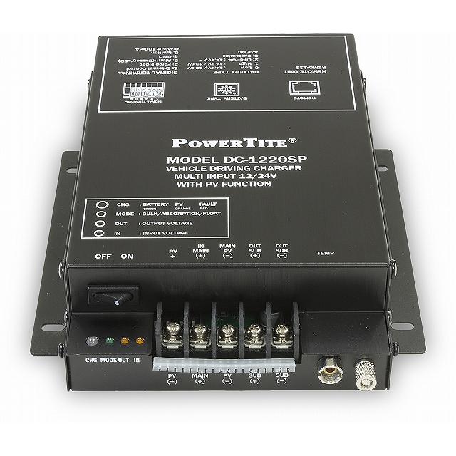 POWER TITE DC-1220SP 車両用充電器 楽天市場】SBリチウムイオン電池専用設定済み 走行充電器(太陽