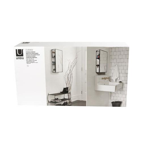 umbra キュービコ ミラー ブラック 洗面 鏡 壁掛け ウォールミラー