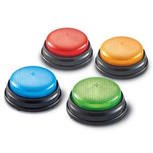 Learning Resources Lights ＆ Sounds Buzzers アンサーブザー 4種類の光＆音 LER 3776