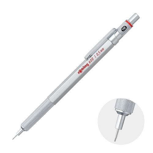 ロットリング 600シャープペンシル 0.5mm シルバー 1904445 : webby