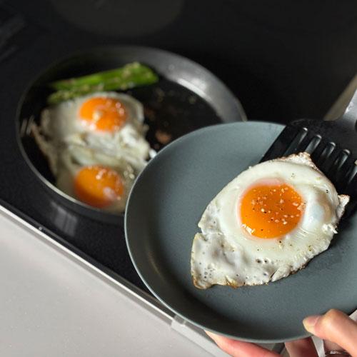 ビーワーススタイル 目玉焼きがおいしく焼ける鉄のフライパン ガラス蓋