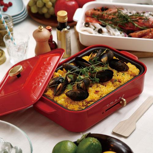 ブルーノ BRUNO コンパクトホットプレート レッド BOE021-RD