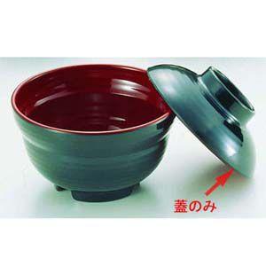 関東プラスチック工業 ニューメラミン汁椀 外黒内朱 蓋 M-816 : webby