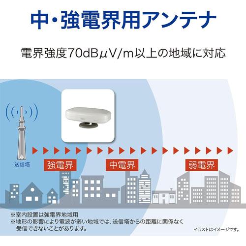 サン電子 室内外兼用UHFアンテナ ブースタ内蔵 アイボリーホワイト SDA