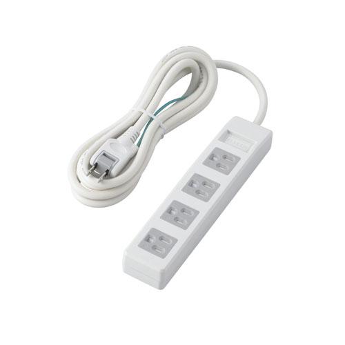 エレコム ELECOM 3極4口シャッタータップ ホワイト T-T1C-3425WH