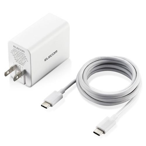 エレコム Elecom Acアダプター ノートパソコン用 Pd対応 60w タイプc 急速充電 Gan 窒化ガリウム Type C Cケーブル付属 2m ホワイト Acdc Pd1460wh 4549550192293 Webby Shop 通販 Yahoo ショッピング
