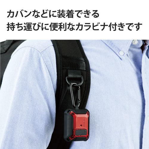 エレコム ELECOM AirPods 第3世代 2021年 用ケース ZEROSHOCK Lock ロック機能 落下防止 ワイヤレス充電対応 衝撃吸収 レッド AVA-AP3ZEROLRD｜webby｜07