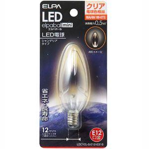 ELPA LED電球 シャンデリア E12 LDC1CL-G-E12-G316｜webby