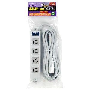 ELPA 事務所向け耐雷タップ 4個口 3m OAT-JP43SH : webby shop - 通販