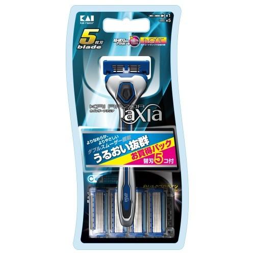 貝印 カミソリ KAI RAZOR カイレザー axia 5枚刃カミソリ コンボパック